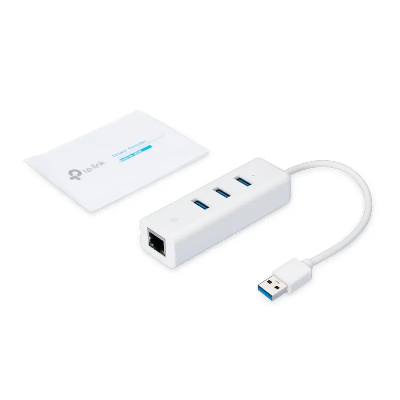 HUB USB TP-LINK UE330 - 3x USB 3.0 - RJ-45 - Blanco - UE330