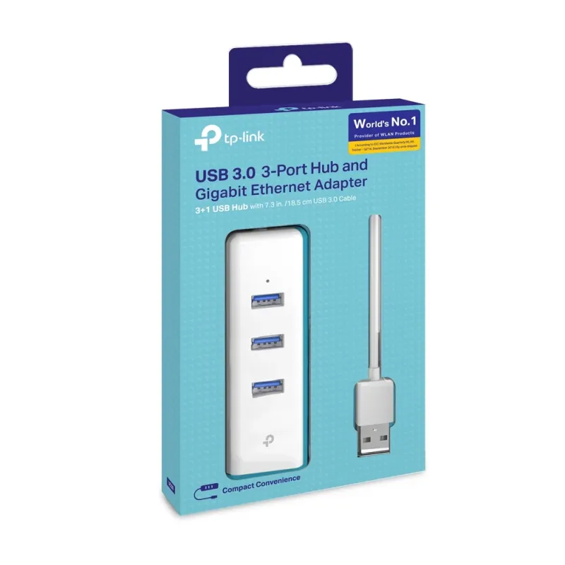 HUB USB TP-LINK UE330 - 3x USB 3.0 - RJ-45 - Blanco - UE330