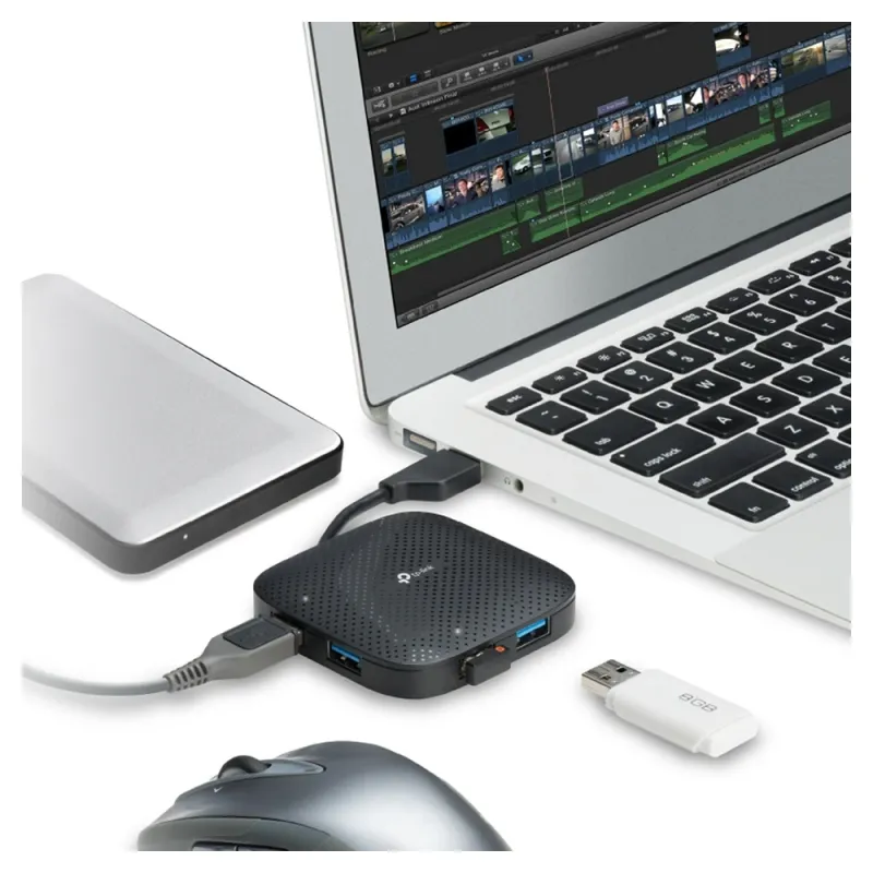 HUB Portátil TP-LINK UH400 - 4 Puertos USB 3.0 - Negro - UH400