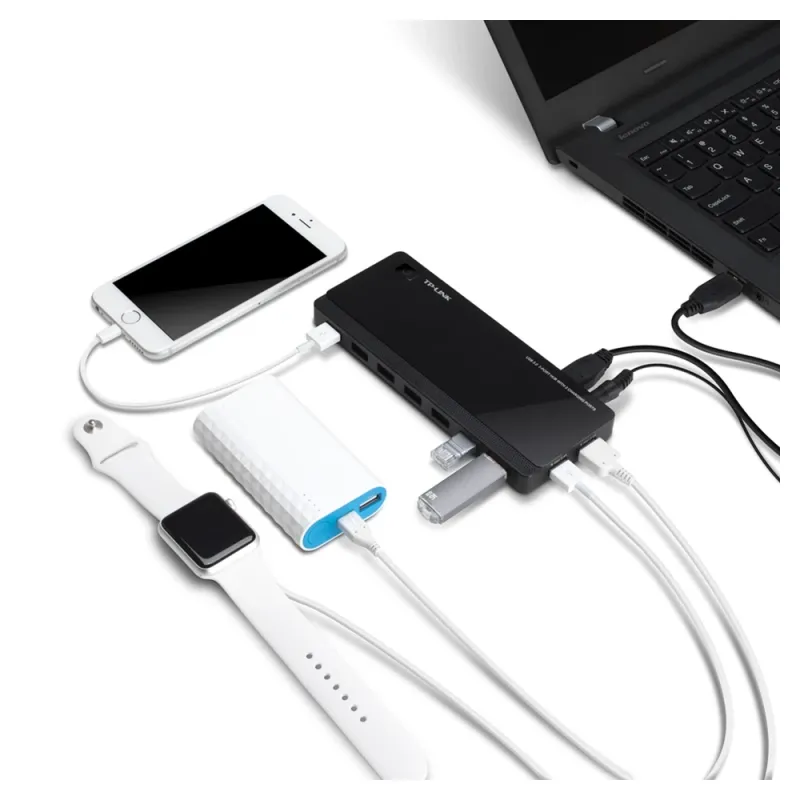 HUB TP-LINK UH720 - 7 Puertos USB 3.0 - Negro - UH720