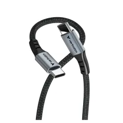 Cable USB-C Verbatim 31846 - 1.2m - 100W - Negro con Gris - 31846 Cable USB-C Verbatim 31846 - 1.2m - 100W - Negro con Gris - 31846