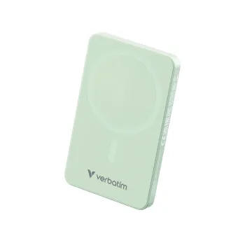 Power Bank Verbatim Charge n Go Essentials - 5000mAh - USB-C - MagSafe - Verde - 32226