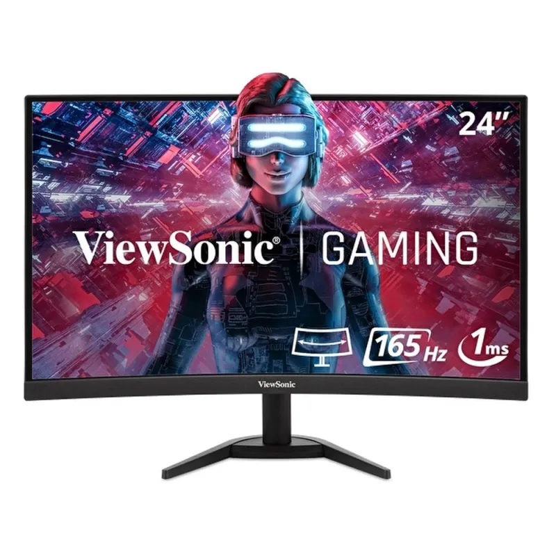 Monitor Gamer ViewSonic VX2418C - 24" - Full HD - 165Hz - HDMI - DisplayPort - Altavoces - Curvo - VX2418C
