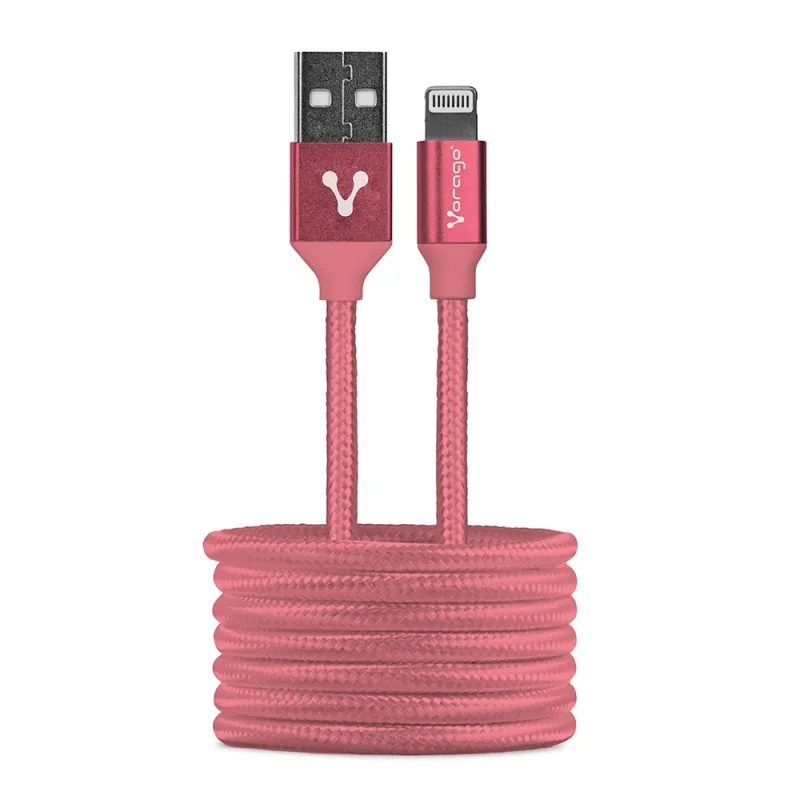 Cable Vorago Cab 119 Rosa Usb Apple Lightning 1 Metro Rosa Bolsa - AC-365810-14