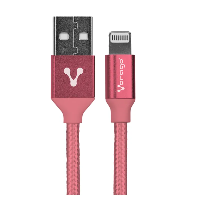 Cable Vorago Cab 119 Rosa Usb Apple Lightning 1 Metro Rosa Bolsa - AC-365810-14