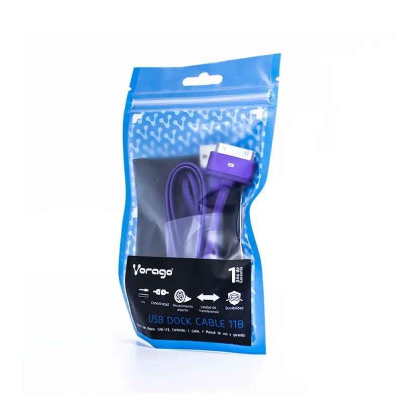 Cable Usb Vorago Cab 118 1 M, Morado - AC-365810-22