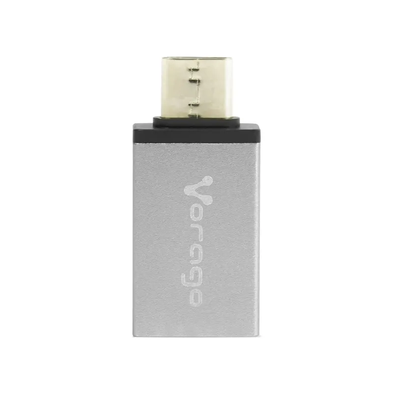 Adaptador USB Vorago ADP-101 - USB Tipo C a USB 3.0 - OTG - Plata - ADP-101