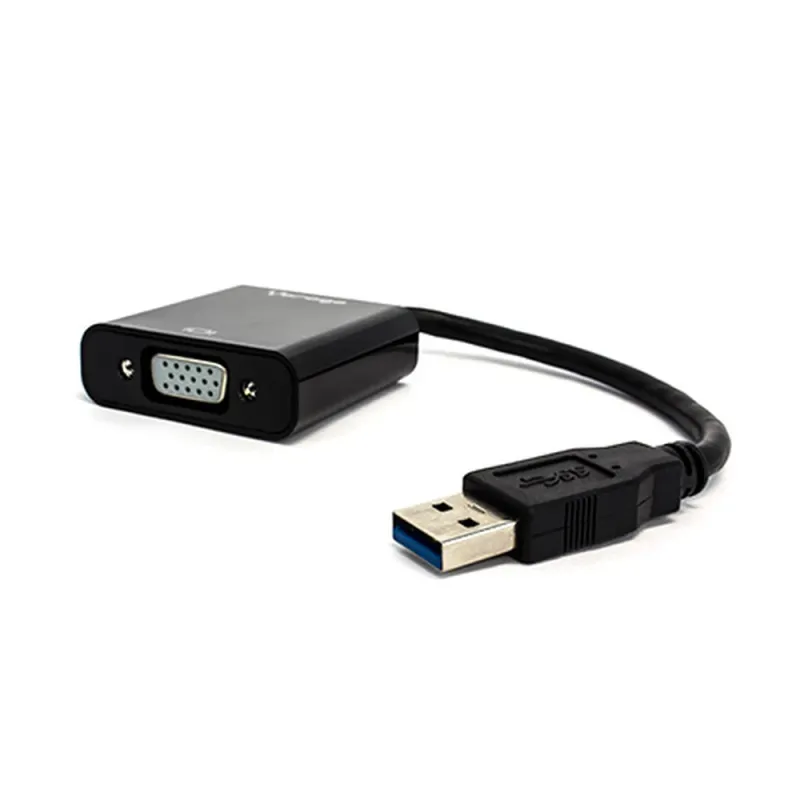 Adaptador Vorago Adp 200 Usb Macho A Vga Hembra Full Hd Negro - ADP-200