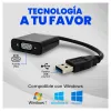 Adaptador Vorago Adp 200 Usb Macho A Vga Hembra Full Hd Negro - ADP-200