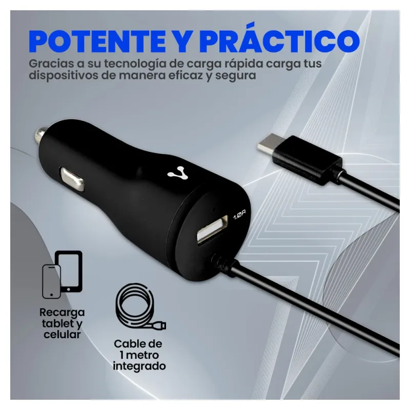 Cargador Vorago Au 303 Usb Para Auto Negro - AU-303