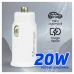 Cargador para Auto Vorago AU-305 - USB-A - USB-C - Blanco - AU-305-WH