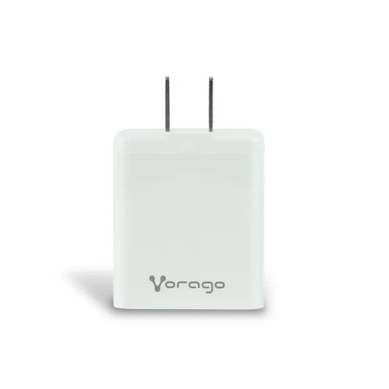 Cargador de Pared Vorago AU-350 - USB 3.0 - USB-C - Blanco - AU-350-WH