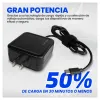 Cargador Vorago 501 - USB Tipo-C - 45W - 1.2m - Multi-Voltaje - Negro - AU-501