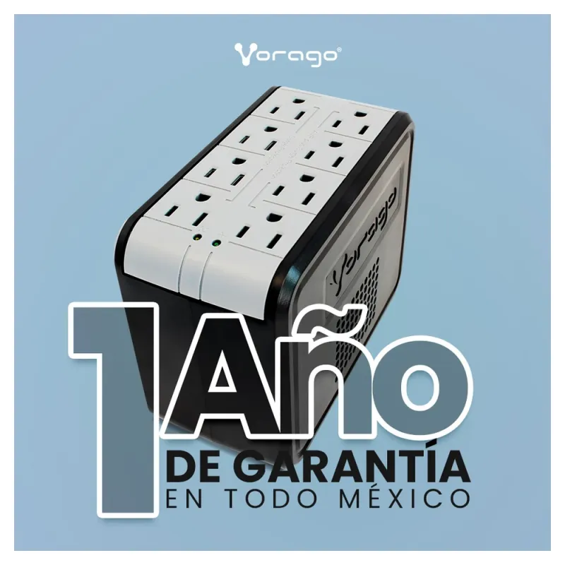 Regulador Vorago - 1400VA/650W - 8 Contactos - AVR-200