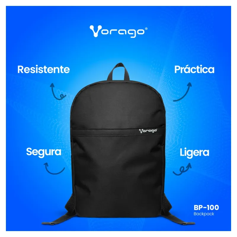 Mochila Vorago BP-100 - 15.6" - Negro - BP-100-BK