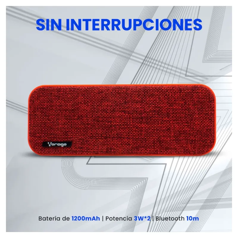 Bocina Vorago Bsp 150 Bluetooth Usb Lector Microsd Rojo - BSP-150-RD
