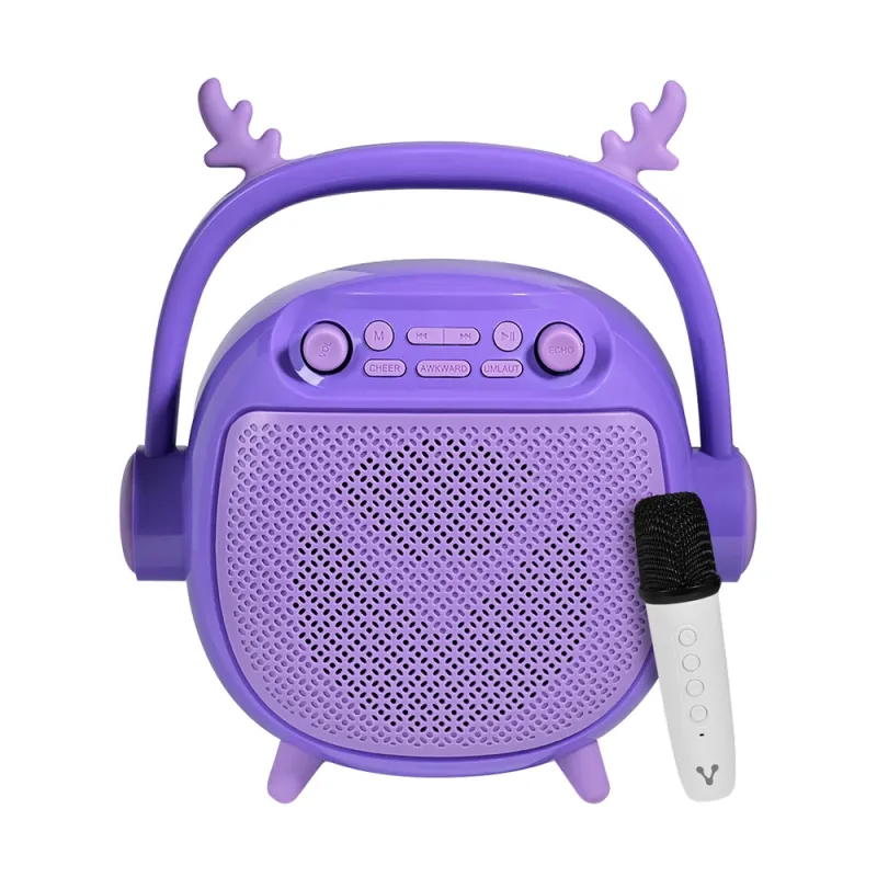 Bocina Vorago BSP-205 - Bluetooth/MSD/USB/3.5 mm - Micrófono con Modos de Voz - Púrpura - BSP-205