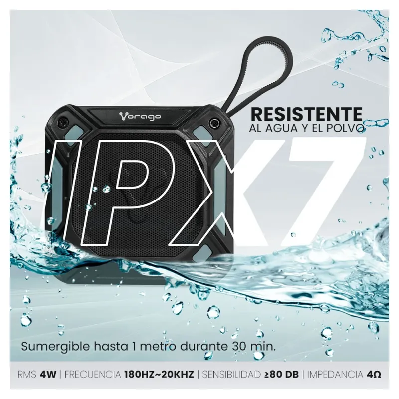 Bocina Portátil Vorago BT SPEAKER 300 V3 - Bluetooth - 3.5mm - BSP-300-V3