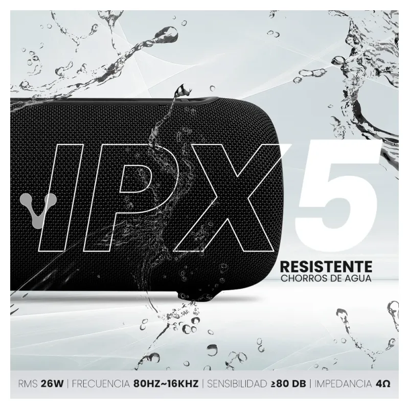 Bocina Portátil Vorago BSP-430 - Bluetooth - LED - BSP-430