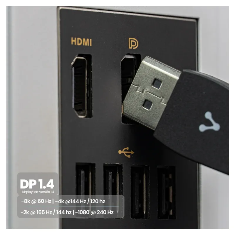 Cable DisplayPort Vorago - Macho a Macho - 2 Metros - 4K - CAB-309