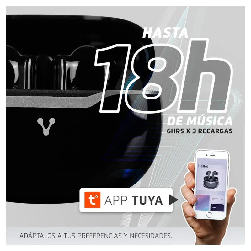 Auriculares Vorago ESB-450 - Inalámbrico - Bluetooth - ESB-450-BK