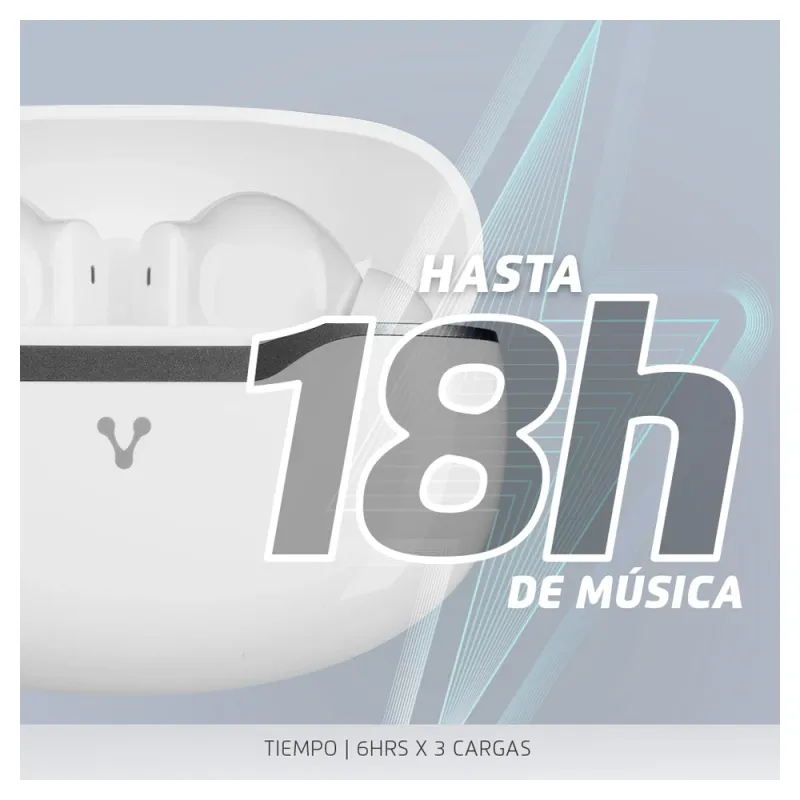 Auriculares Vorago ESB-450 - Inalámbrico - Bluetooth - Blanco - ESB-450-WH