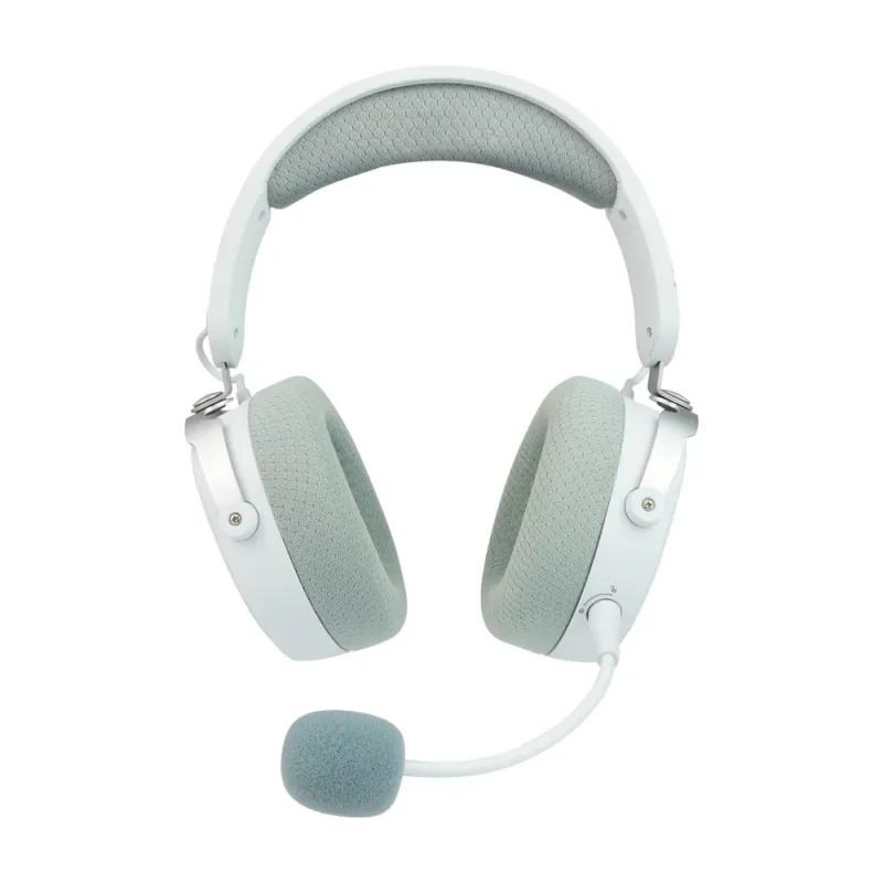 Diadema Gamer Game Factor HSB600 - Inalámbrico/Alámbrico - Micrófono - Blanco - HSB600-WH