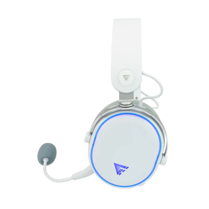 Diadema Gamer Game Factor HSB600 - Inalámbrico/Alámbrico - Micrófono - Blanco - HSB600-WH