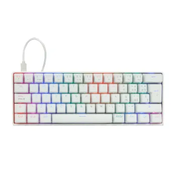 Game Factor Kbg560-Wh Teclado Juego Usb Qwerty Español Blanco - KBG560-WH-RD