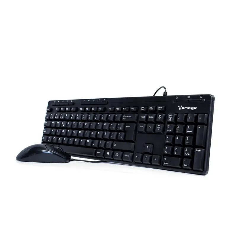 Kit de Teclado y Mouse Vorago KM-105 - Alámbrico - USB - Negro - KM-105