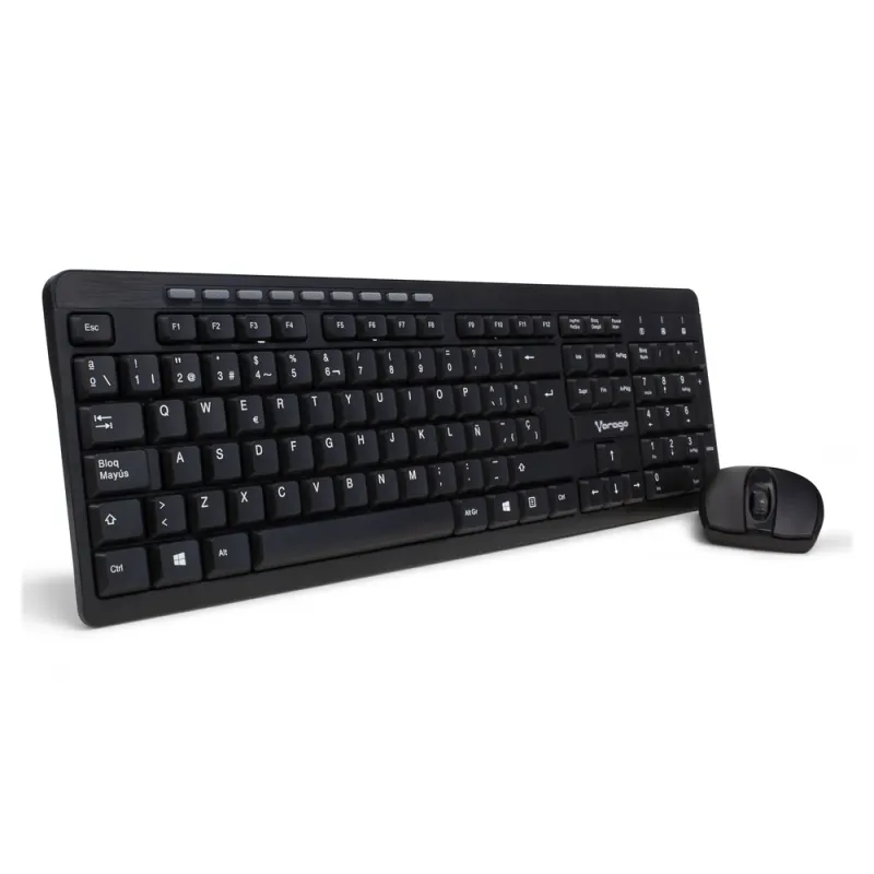 Kit de Teclado y Mouse Vorago KM-304 - Inalámbrico - USB - Multimedia - Negro - KM-304