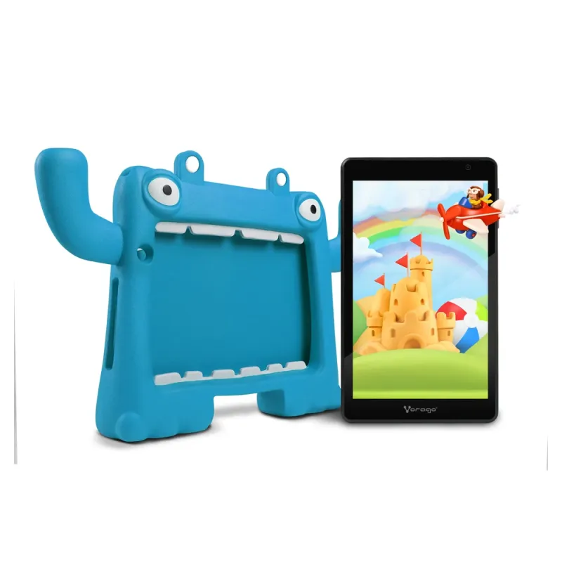 Tablet Vorago PAD-8-KIDS - 8" - Quad-Core - 4GB - 64GB - Cámara 2MP/5MP - Android - Funda Azul - PAD-8-KIDS-BL