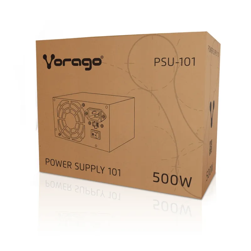 Fuente De Poder Vorago Psu 101 500W Atx 20+4 Pines Sata Cpu Molex Floppy - PSU-101