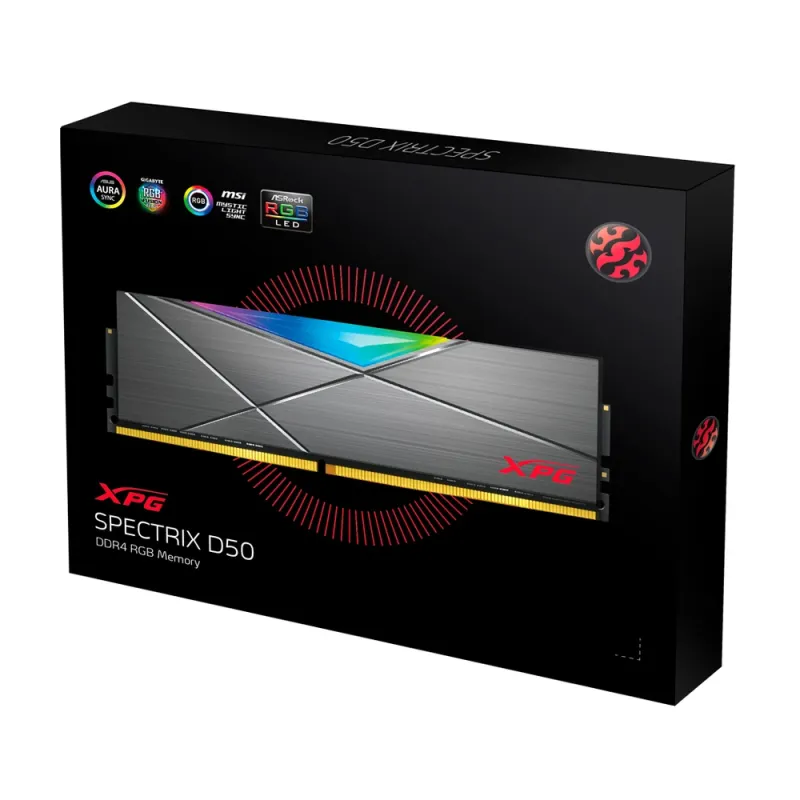 Memoria RAM ADATA XPG SPECTRIX D50 - DDR4 - 16GB (2x8GB) - 3200MHz -UDIMM - Para PC - AX4U32008G16A-DT50