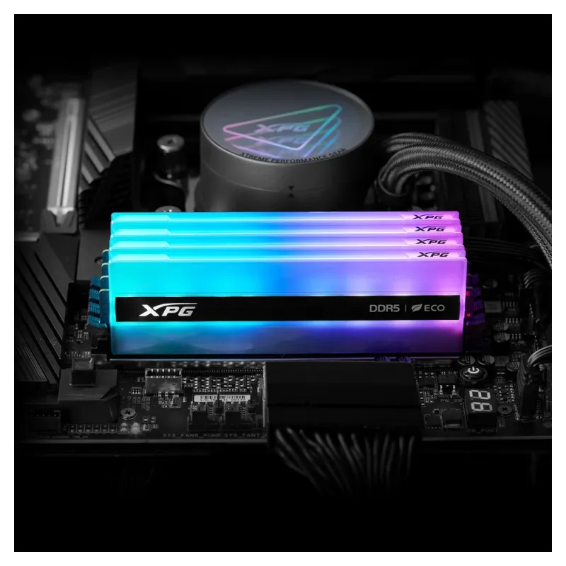 Memoria RAM ADATA XPG LANCER NEON RGB - DDR5 - 16GB - 6400MHz - UDIMM - para PC - AX5U6400C3216G-CLANRSG