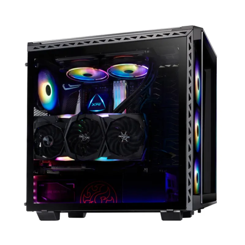 Gabinete Gamer ADATA XPG BATTLECRUISER - Media Torre - ATX/Mini-ITX/Micro-ATX/E-ATX - 3x Ventilador Frontal - Negro - BATTLECRUISER-BKCWW