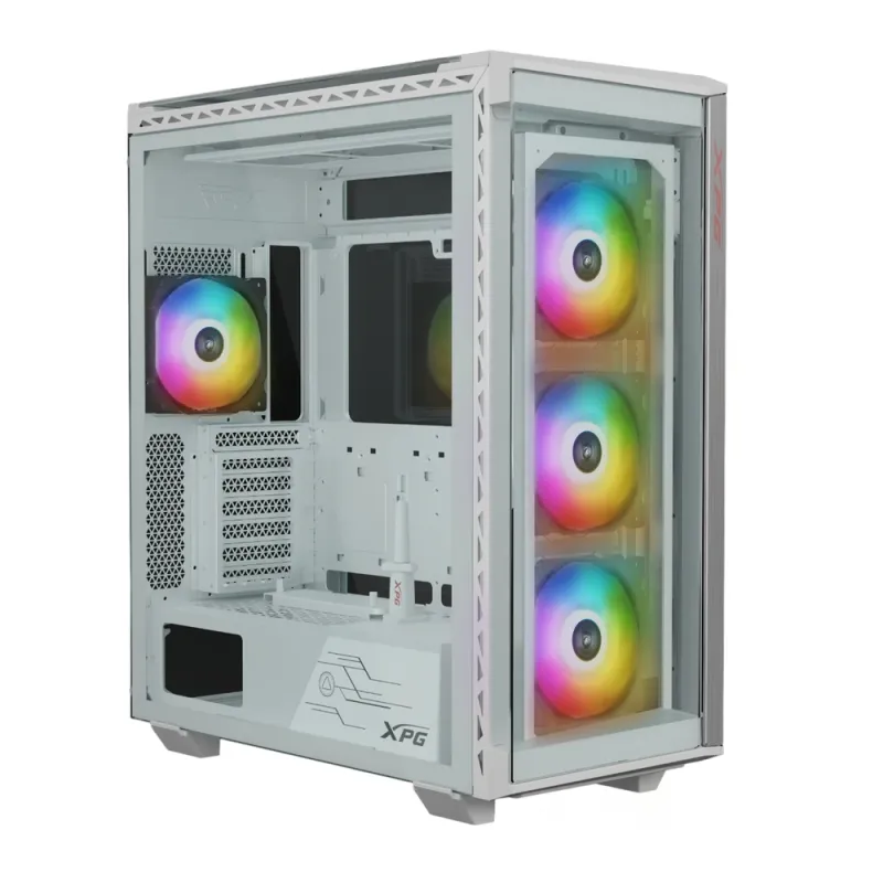 Gabinete Gamer ADATA XPG BATTLECRUISER II - Media Torre - EATX/ATX/Micro ATX/Mini ITX - 4 Ventiladores - Panel Lateral - Blanco - BATTLECRUISERIIST-WHCWW