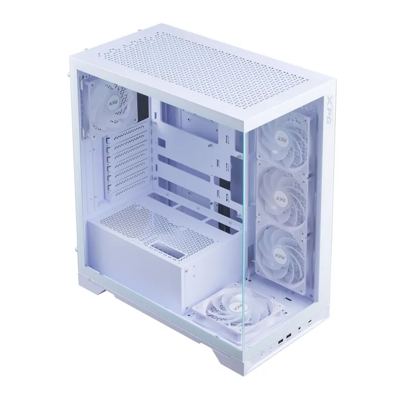 Gabinete Gamer ADATA XPG INVADER X BTF - Media Torre - ATX/Micro-ATX/ITX - 5 Ventiladores - Panel Lateral - Blanco - INVADERXBTFMT-WHCWW