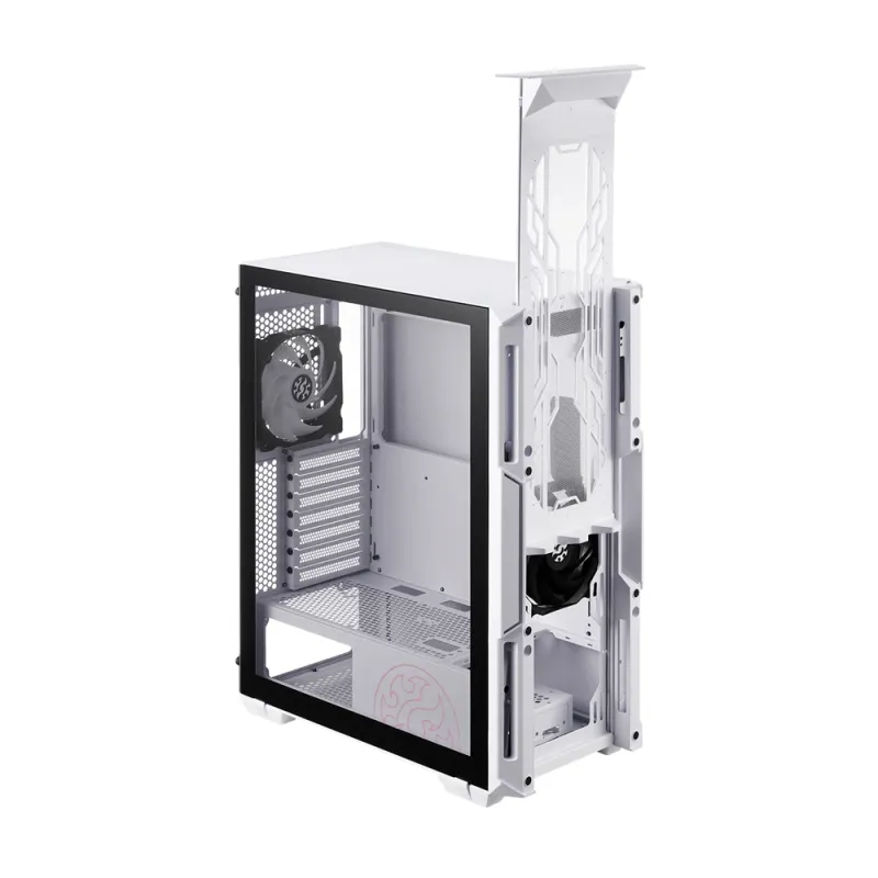 Gabinete Gamer ADATA XPG STARKER AIR - Media Torre - ATX/Micro ATX/Mini ITX - 2 Ventiladores - Panel Lateral - Blanco - STARKERAIR-WHCWW