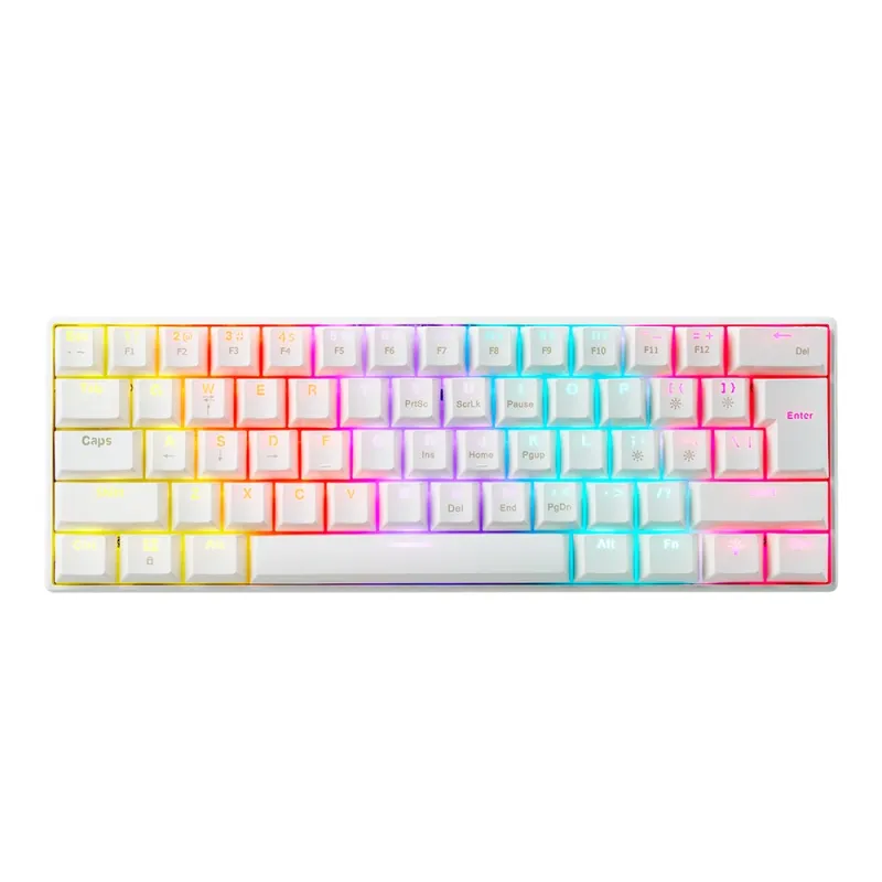 Teclado Gamer ADATA XPG SUMMONER MINI - Alámbrico - RGB - Blanco - Switch Blue - SUMMONERMINI61BL-WHCES