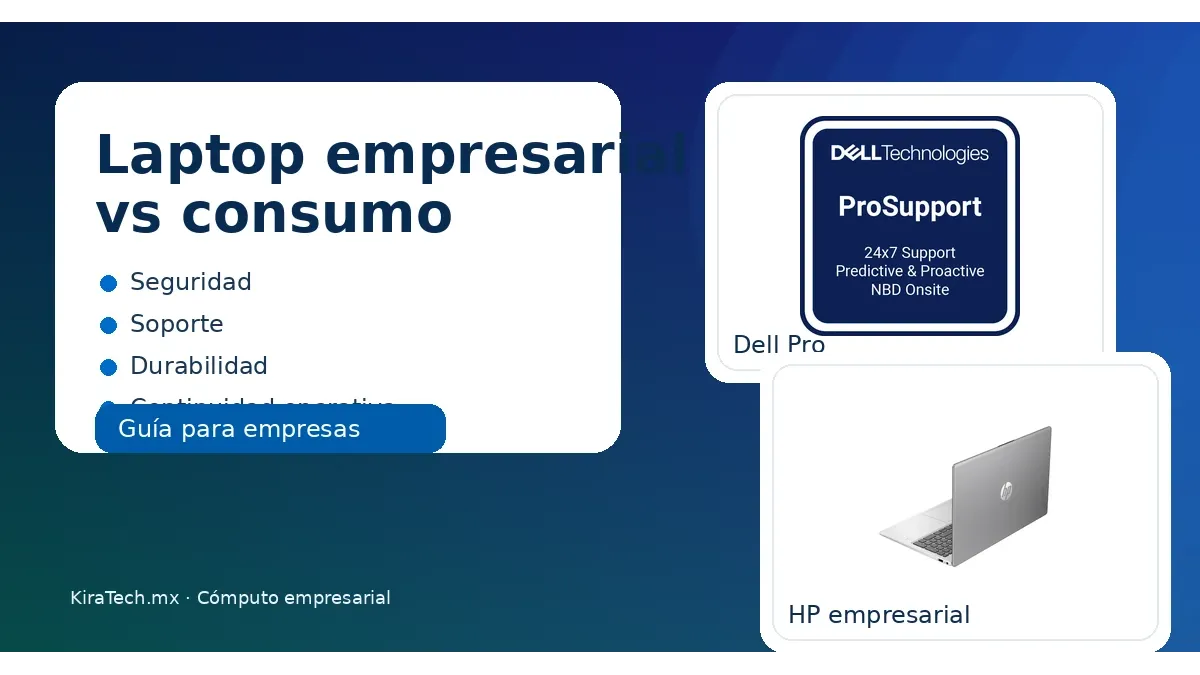Laptop empresarial vs laptop de consumo: ¿cuál conviene para trabajar?