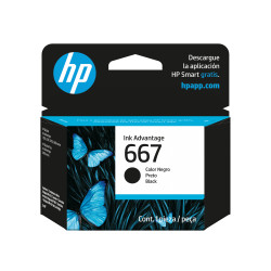 Cartucho de Tinta HP Negro 667 para Impresora 2374 - Modelo 3YM79AL