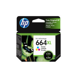 Cartucho de Tinta HP 664XL Tricolor para Impresoras 2135/1115/2134 - HP-F6V30AL