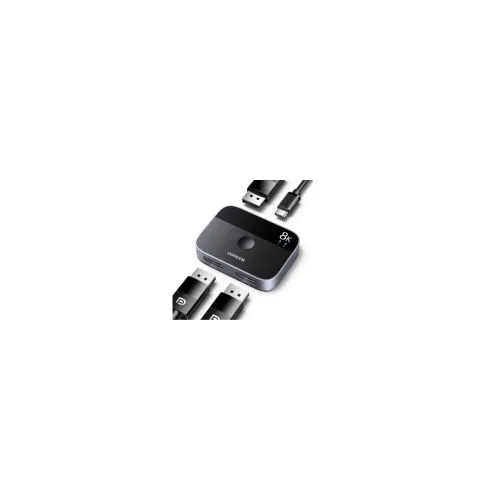 Divisor De Video Ugreen Displayport, 2X Displayport, 7680X4320 8K. Negro