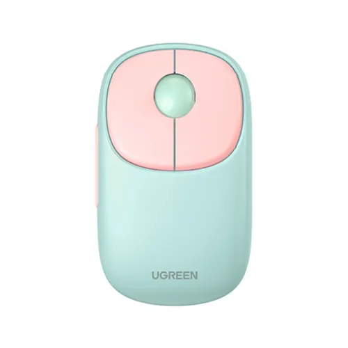 Mouse Optico Ugreen, Fun+, 5 Botones, 4000 Dpi, Rf Inalambrico/Bluetooth, 10 M, Rosa/Azul