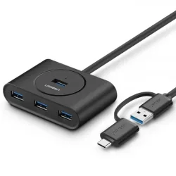 Hub Ugreen 40850 - 4 Puertos - Usb 3.0 - Negro - 40850 Hub Ugreen 40850 - 4 Puertos - Usb 3.0 - Negro - 40850