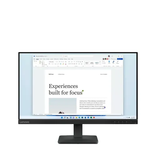 MONITOR LENOVO L24-4E / 24 PULGADAS 1920X1080 / PANEL IPS / 4MS 100HZ 99% SRGB / HDMI(1) VGA(1) / COLOR NEGRO / 3Y EN CENTRO DE SERVICIO
