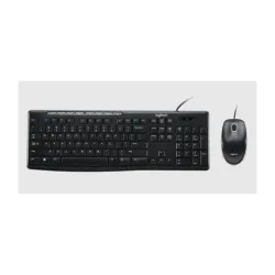 Logitech MK200 Teclado y Mouse Alámbrico USB Negro - 920-002716