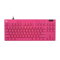 Teclado Mecánico Logitech Pro X TKL Rapid - Magenta USB Modelo 920-013133