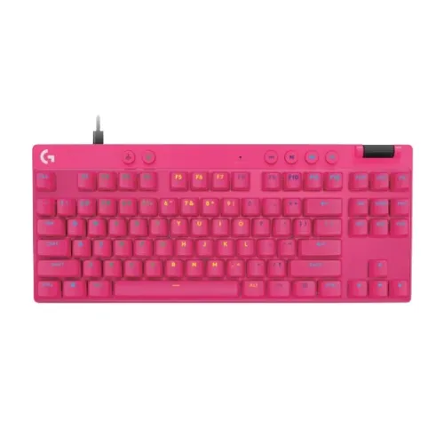 Teclado Mecánico Logitech Pro X TKL Rapid - Magenta USB Modelo 920-013133 Teclado Mecánico Logitech Pro X TKL Rapid - Magenta USB Modelo 920-013133